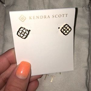 Kendra Scott Gold Dira Logo Studs